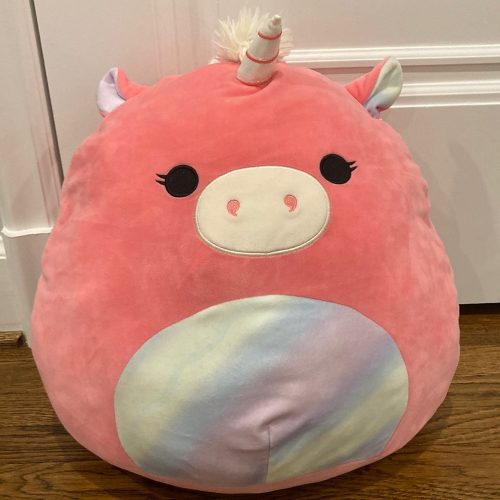 Sena The Unicorn Pink With Rainbow Accents Squishmallow 16 inch